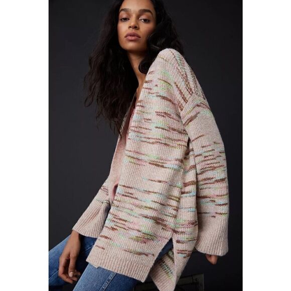 Anthropologie Leah Space-Dyed Cardigan Multicolor XS - Picture 1 of 11